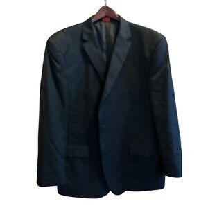 Linea Uomo Men's 50R Regular Black‎ 100% Wool Classic Fit Blazer Jacket